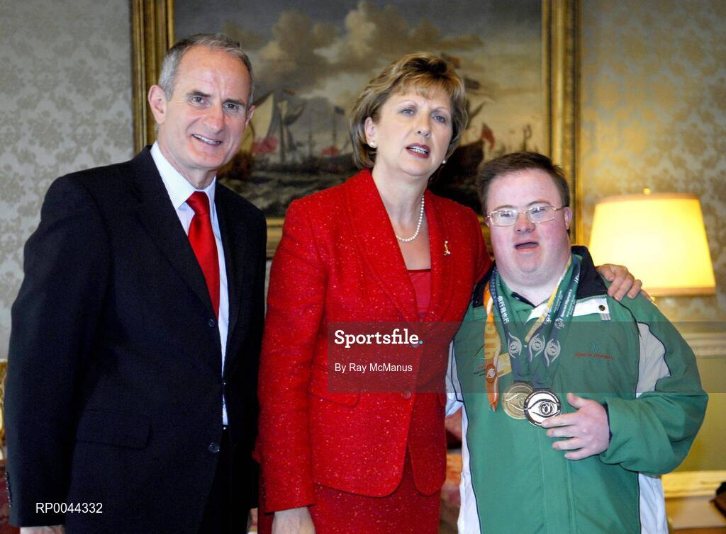8 November 2007; James O'Connor, from Enniscorthy, Co. Wexford, a TEAM Ireland member, who attended a reception in Aras an Uachtarain hosted by President Mary McAleese and Dr. Martin McAleese, to celebrate their triumphs at the 2007 Special Olympics World Summer Games, held recently in Shanghai, China. Aras an Uachtarain, Phoenix Park, Dublin. Picture credit: Ray McManus / SPORTSFILE