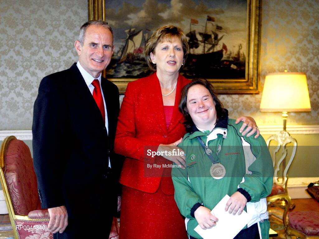 8 November 2007; Carol Nairn, from Ferrybank, Co. Waterford,  a TEAM Ireland member, who attended a reception in Aras an Uachtarain hosted by President Mary McAleese and Dr. Martin McAleese, to celebrate their triumphs at the 2007 Special Olympics World Summer Games, held recently in Shanghai, China. Aras an Uachtarain, Phoenix Park, Dublin. Picture credit: Ray McManus / SPORTSFILE