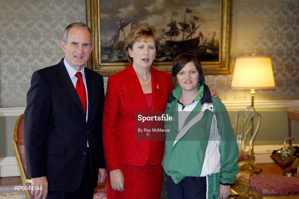 8 November 2007; TEAM Ireland coach Collette O'Connor, from naas, Co. Kildare, who attended a reception in Aras an Uachtarain hosted by President Mary McAleese and Dr. Martin McAleese, to celebrate their triumphs at the 2007 Special Olympics World Summer Games, held recently in Shanghai, China. Aras an Uachtarain, Phoenix Park, Dublin. Picture credit: Ray McManus / SPORTSFILE