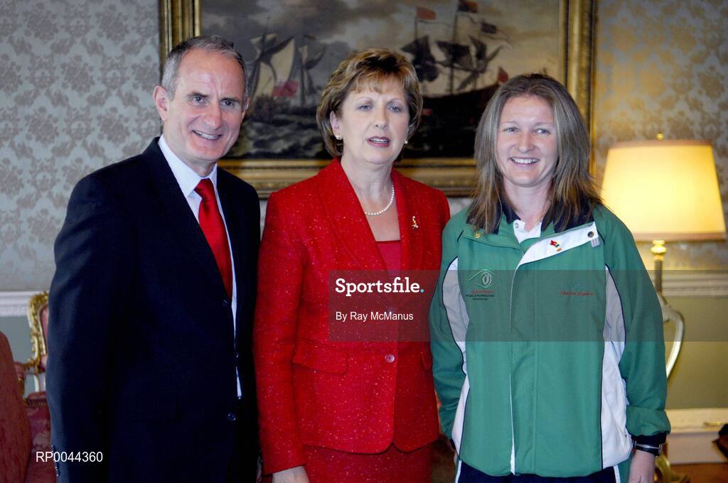 8 November 2007; TEAM Ireland coach Carol Murphy, from Crecora, Co. Limerick, who attended a reception in Aras an Uachtarain hosted by President Mary McAleese and Dr. Martin McAleese, to celebrate their triumphs at the 2007 Special Olympics World Summer Games, held recently in Shanghai, China. Aras an Uachtarain, Phoenix Park, Dublin. Picture credit: Ray McManus / SPORTSFILE