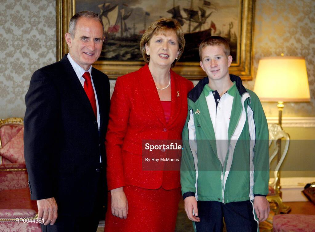 8 November 2007; Tom Ward, from Athlone, Co. Westmeath a TEAM Ireland member, who attended a reception in Aras an Uachtarain hosted by President Mary McAleese and Dr. Martin McAleese, to celebrate their triumphs at the 2007 Special Olympics World Summer Games, held recently in Shanghai, China. Aras an Uachtarain, Phoenix Park, Dublin. Picture credit: Ray McManus / SPORTSFILE