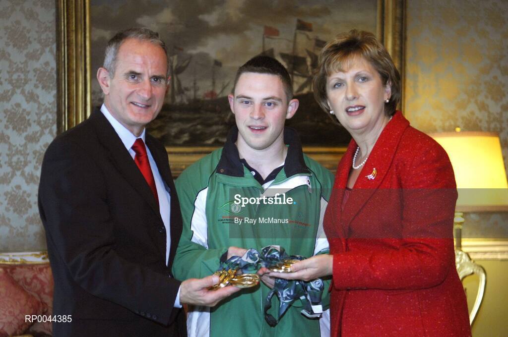 8 November 2007; William Loughnane, from Clooney, Co. Clare, a TEAM Ireland member, who attended a reception in Aras an Uachtarain hosted by President Mary McAleese and Dr. Martin McAleese, to celebrate their triumphs at the 2007 Special Olympics World Summer Games, held recently in Shanghai, China. Aras an Uachtarain, Phoenix Park, Dublin. Picture credit: Ray McManus / SPORTSFILE