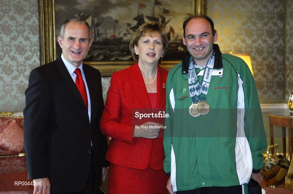 8 November 2007; Brian Murray, from Mullingar, Co. Westmeath, a TEAM Ireland member, who attended a reception in Aras an Uachtarain hosted by President Mary McAleese and Dr. Martin McAleese, to celebrate their triumphs at the 2007 Special Olympics World Summer Games, held recently in Shanghai, China. Aras an Uachtarain, Phoenix Park, Dublin. Picture credit: Ray McManus / SPORTSFILE
