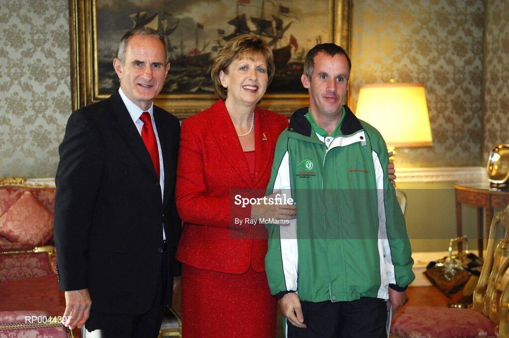 8 November 2007; Niall Masterson, from Mullingar, Co. Westmeath, a TEAM Ireland member, who attended a reception in Aras an Uachtarain hosted by President Mary McAleese and Dr. Martin McAleese, to celebrate their triumphs at the 2007 Special Olympics World Summer Games, held recently in Shanghai, China. Aras an Uachtarain, Phoenix Park, Dublin. Picture credit: Ray McManus / SPORTSFILE