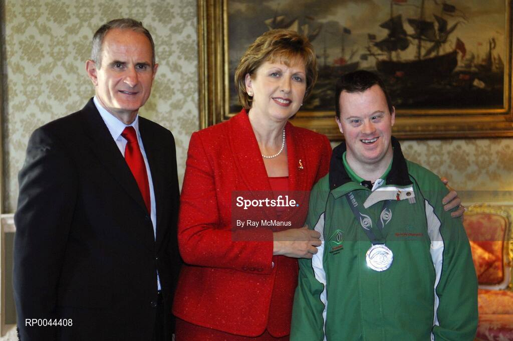 8 November 2007; Sean O'Reilly, from Dunboyne, Co. Meath, a TEAM Ireland member, who attended a reception in Aras an Uachtarain hosted by President Mary McAleese and Dr. Martin McAleese, to celebrate their triumphs at the 2007 Special Olympics World Summer Games, held recently in Shanghai, China. Aras an Uachtarain, Phoenix Park, Dublin. Picture credit: Ray McManus / SPORTSFILE
