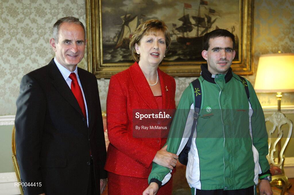 8 November 2007; William Lawlor, from Portlaoise, Co. Laois, a TEAM Ireland member, who attended a reception in Aras an Uachtarain hosted by President Mary McAleese and Dr. Martin McAleese, to celebrate their triumphs at the 2007 Special Olympics World Summer Games, held recently in Shanghai, China. Aras an Uachtarain, Phoenix Park, Dublin. Picture credit: Ray McManus / SPORTSFILE