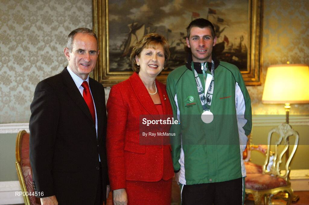 8 November 2007; Philip Dunne, from Tallaght, Co. Dublin, a TEAM Ireland member, who attended a reception in Aras an Uachtarain hosted by President Mary McAleese and Dr. Martin McAleese, to celebrate their triumphs at the 2007 Special Olympics World Summer Games, held recently in Shanghai, China. Aras an Uachtarain, Phoenix Park, Dublin. Picture credit: Ray McManus / SPORTSFILE