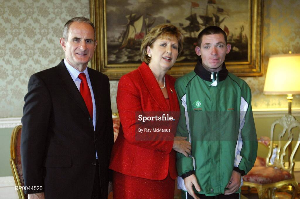 8 November 2007; Danny Sands, from Dublin, a TEAM Ireland member, who attended a reception in Aras an Uachtarain hosted by President Mary McAleese and Dr. Martin McAleese, to celebrate their triumphs at the 2007 Special Olympics World Summer Games, held recently in Shanghai, China. Aras an Uachtarain, Phoenix Park, Dublin. Picture credit: Ray McManus / SPORTSFILE