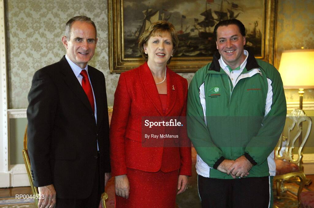 8 November 2007; TEAM Ireland coach Ger Knox, from Stillorgan, Co. Dublin, who attended a reception in Aras an Uachtarain hosted by President Mary McAleese and Dr. Martin McAleese, to celebrate their triumphs at the 2007 Special Olympics World Summer Games, held recently in Shanghai, China. Aras an Uachtarain, Phoenix Park, Dublin. Picture credit: Ray McManus / SPORTSFILE