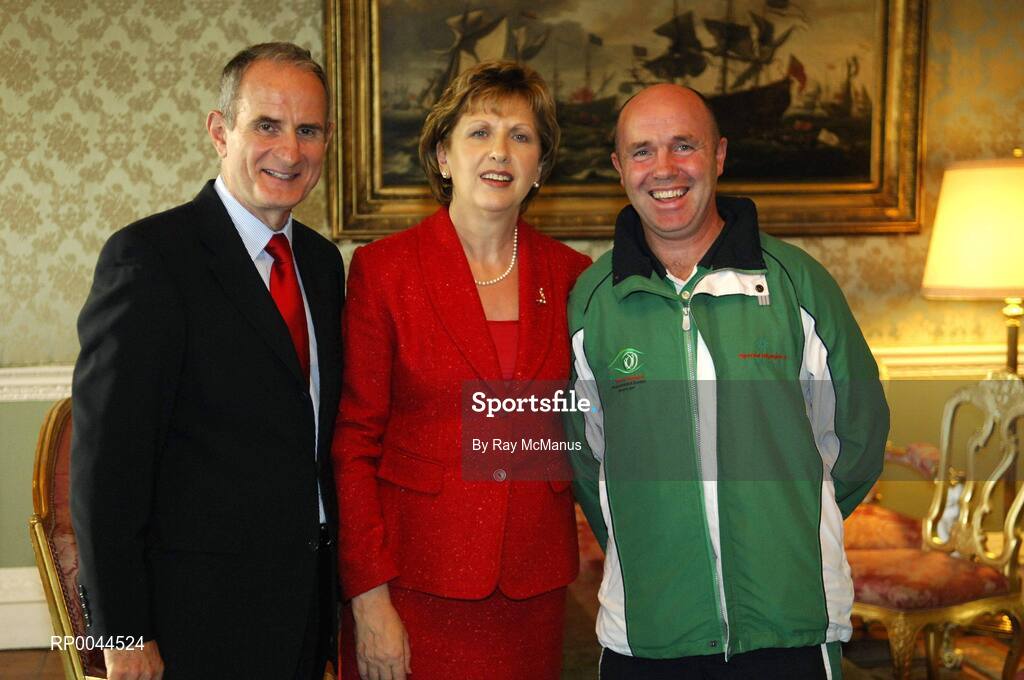 8 November 2007; TEAM Ireland Soccer coach Paul Martyn, from Walkinstown, Co. Dublin, who attended a reception in Aras an Uachtarain hosted by President Mary McAleese and Dr. Martin McAleese, to celebrate their triumphs at the 2007 Special Olympics World Summer Games, held recently in Shanghai, China. Aras an Uachtarain, Phoenix Park, Dublin. Picture credit: Ray McManus / SPORTSFILE