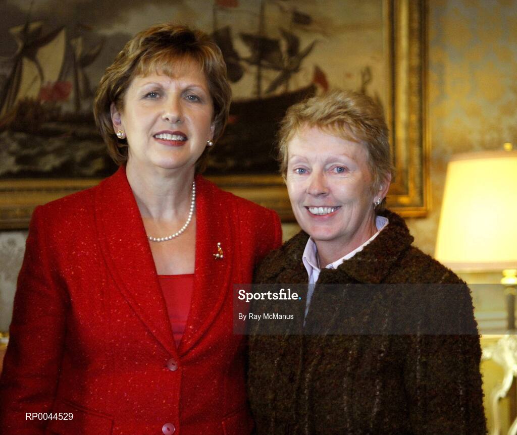 8 November 2007; TEAM Ireland's, management, Frances Kavanagh who attended a reception in Aras an Uachtarain hosted by President Mary McAleese and Dr. Martin McAleese, to celebrate their triumphs at the 2007 Special Olympics World Summer Games, held recently in Shanghai, China. Aras an Uachtarain, Phoenix Park, Dublin. Picture credit: Ray McManus / SPORTSFILE