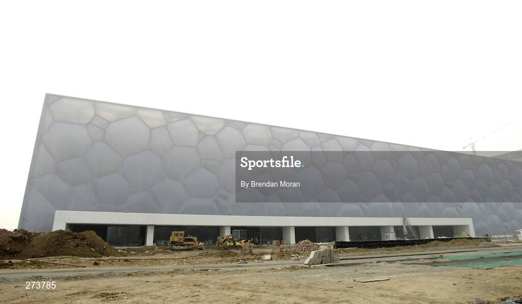 12 November 2007; A general view of the National Aquatic Centre during preparations in Beijing ahead of the 2008 Summer Olympic Games. The 2008 Summer Olympics, officially known as the Games of the XXIX Olympiad, will be take place from the 8th August 2008 to 24th August 2008, at the Beijing National Stadium in Beijing, China. Beijing, China. Picture credit: Brendan Moran / SPORTSFILE *** Local Caption ***