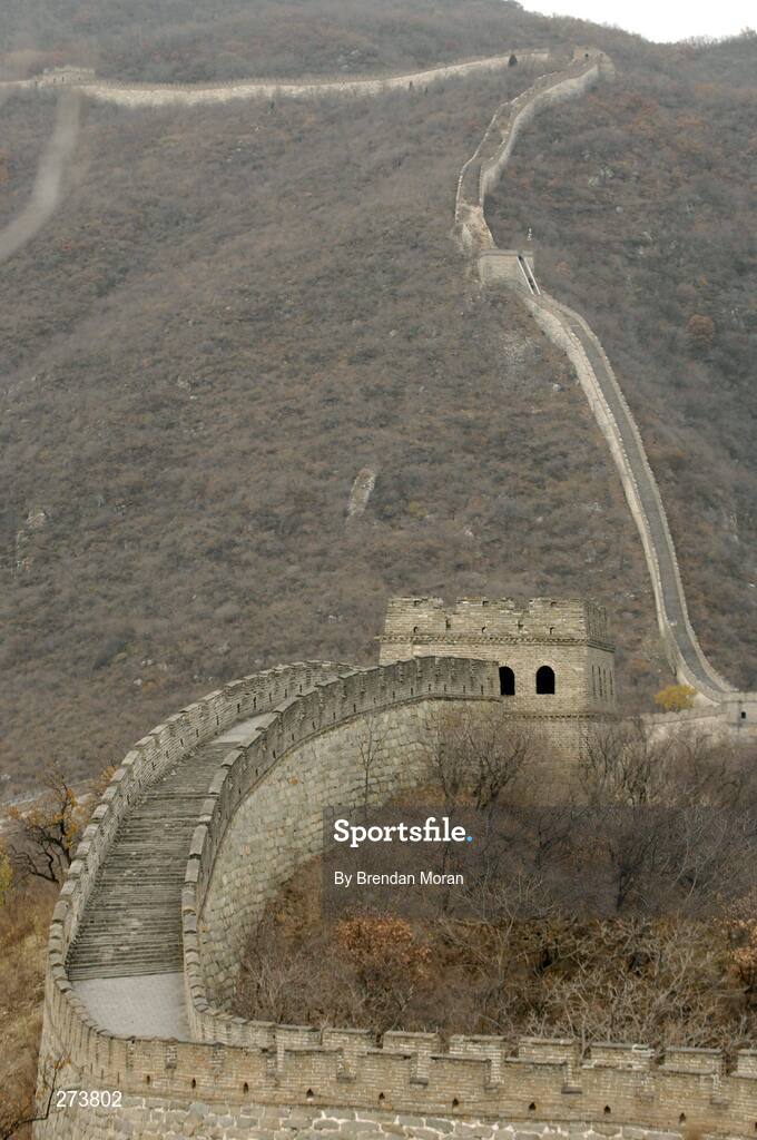 13 November 2007; A general view of the Great Wall of China at Mutianyu, during preparations in Beijing ahead of the 2008 Summer Olympic Games. The 2008 Summer Olympics, officially known as the Games of the XXIX Olympiad, will be take place from the 8th August 2008 to 24th August 2008, at the Beijing National Stadium in Beijing, China. Beijing, China. Picture credit: Brendan Moran / SPORTSFILE *** Local Caption ***
