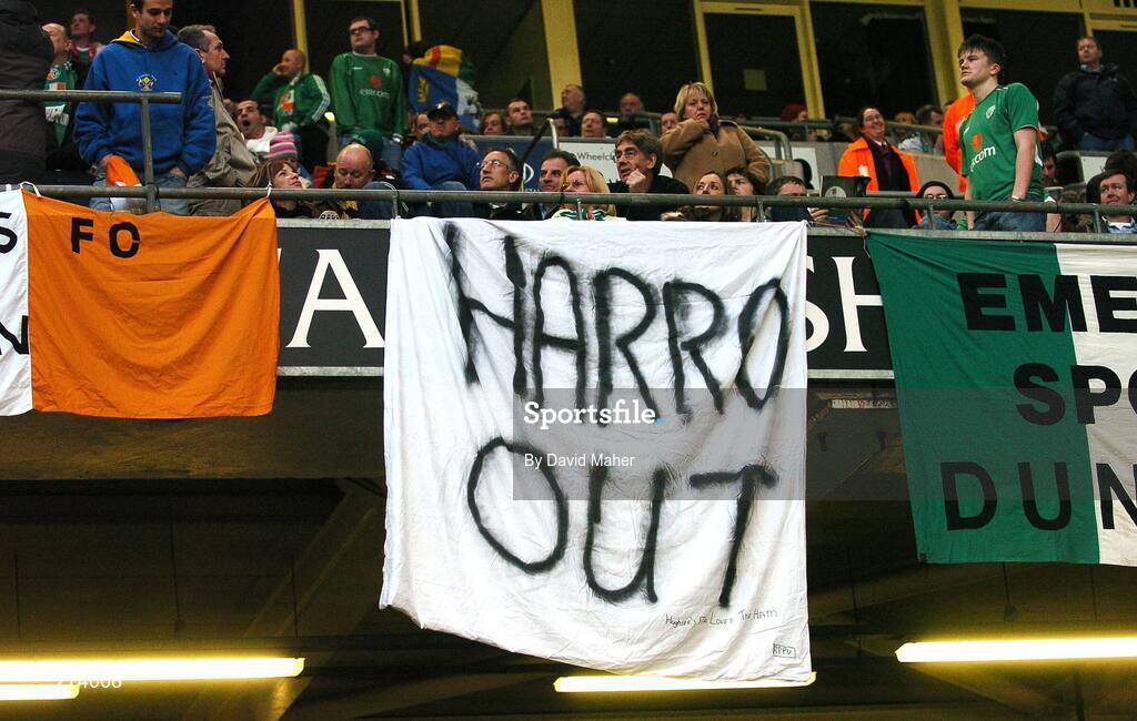 17 November 2007; Republic of Ireland supporters display a banner during the game. 2008 European Championship Qualifier, Wales v Republic of Ireland, Millennium Stadium, Cardiff, Wales. Picture credit; David Maher / SPORTSFILE