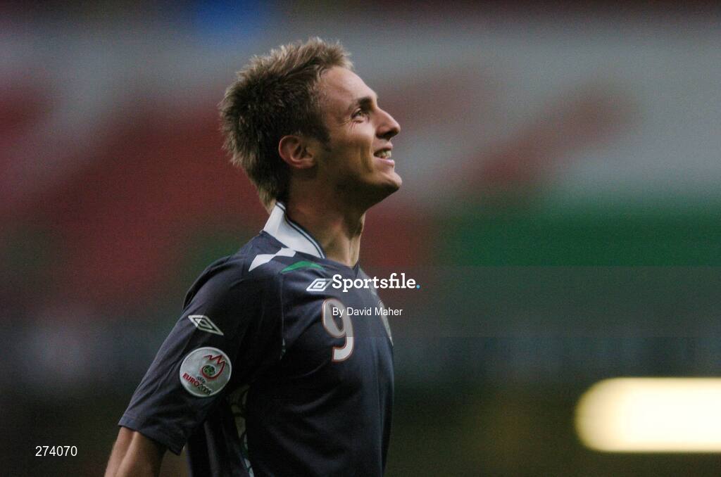 17 November 2007; Kevin Doyle, Republic of Ireland, celebrates after scoring his side's second goal. 2008 European Championship Qualifier, Wales v Republic of Ireland, Millennium Stadium, Cardiff, Wales. Picture credit; David Maher / SPORTSFILE
