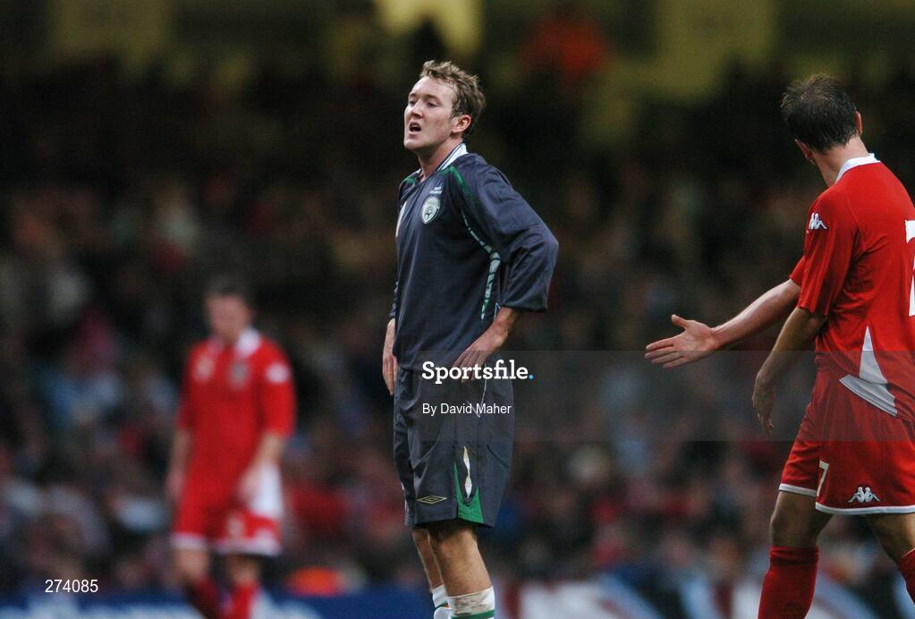 17 November 2007; Republic of Ireland's Aiden McGeady at end of game. 2008 European Championship Qualifier, Wales v Republic of Ireland, Millennium Stadium, Cardiff, Wales. Picture credit; David Maher / SPORTSFILE