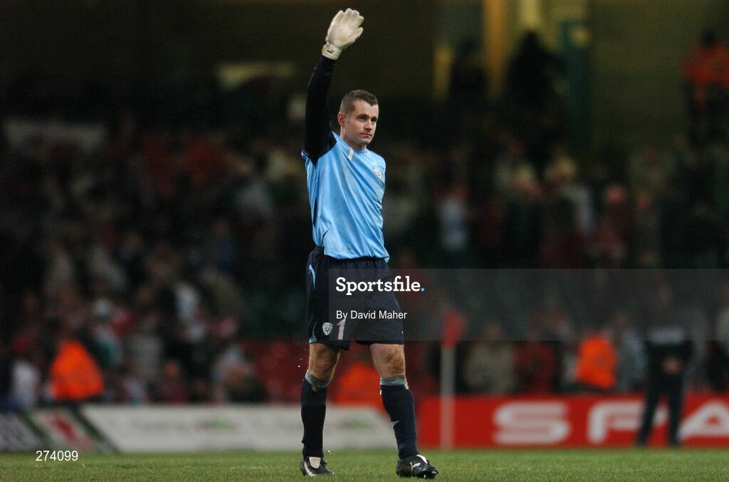 17 November 2007; Republic of Ireland's Shay Given waves to supporters at the end of the game. 2008 European Championship Qualifier, Wales v Republic of Ireland, Millennium Stadium, Cardiff, Wales. Picture credit; David Maher / SPORTSFILE