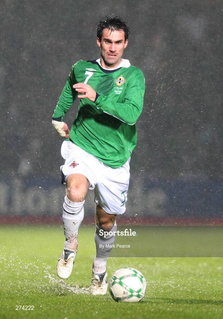 17 November 2007; Keith Gillespie , Northern Ireland. 2008 European Championship Qualifier, Northern Ireland v Denmark, Windsor Park, Belfast, Co. Antrim. Picture credit; Mark Pearce / SPORTSFILE