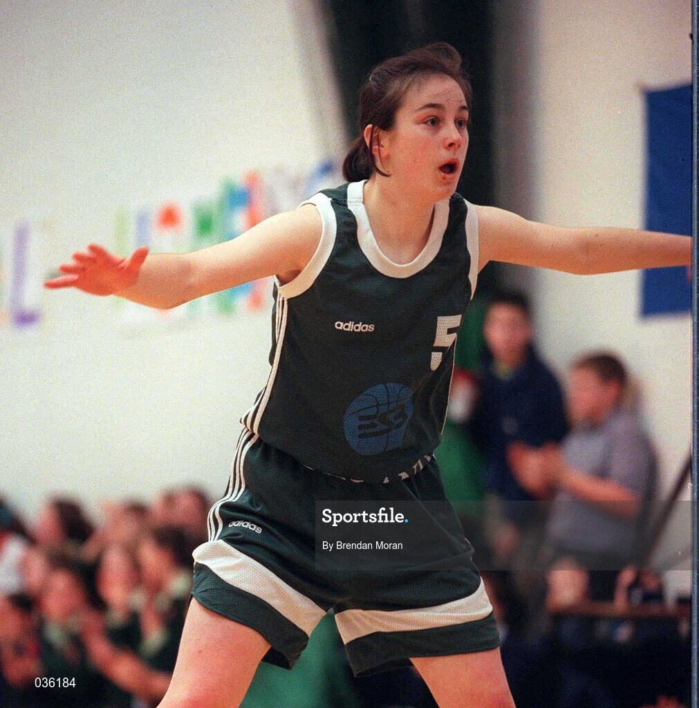 11 February 2000; April Cahalane of Ireland during the Junior Women's International Friendly match between Ireland and England in Skibbereen, Cork. Photo by Brendan Moran/Sportsfile