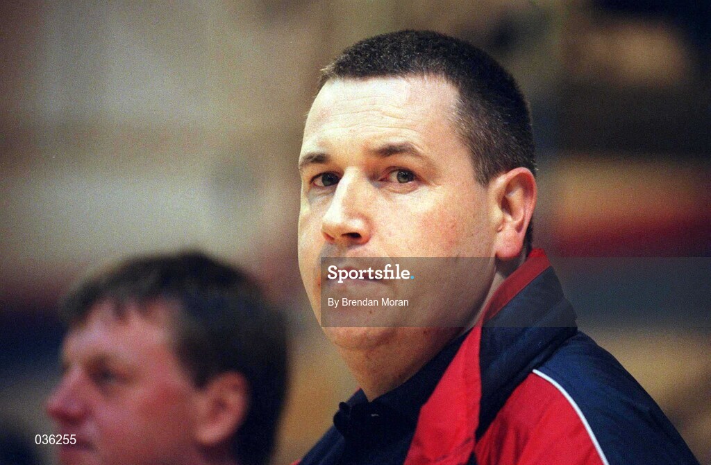 11 February 2000; ESAT Telecom Demons coach Briain Burke during the ESB Superleague match between Neptune and ESAT Telecom Demons at Neptune Stadium in Blackpool, Cork. Photo by Brendan Moran/Sportsfile