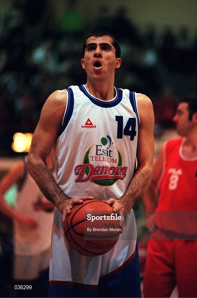 11 February 2000; Bruno Hernandez of ESAT Telecom Demons during the ESB Superleague match between Neptune and ESAT Telecom Demons at Neptune Stadium in Blackpool, Cork. Photo by Brendan Moran/Sportsfile