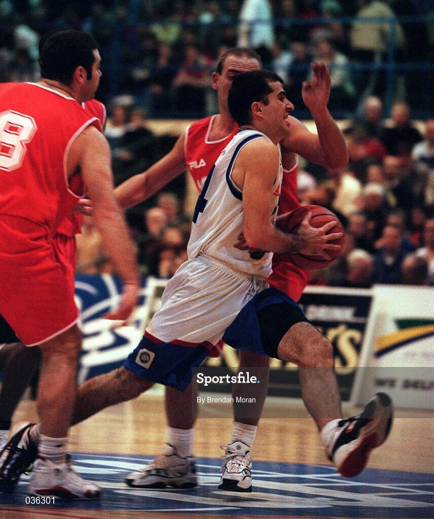 11 February 2000; Bruno Hernandez of ESAT Telecom Demons during the ESB Superleague match between Neptune and ESAT Telecom Demons at Neptune Stadium in Blackpool, Cork. Photo by Brendan Moran/Sportsfile