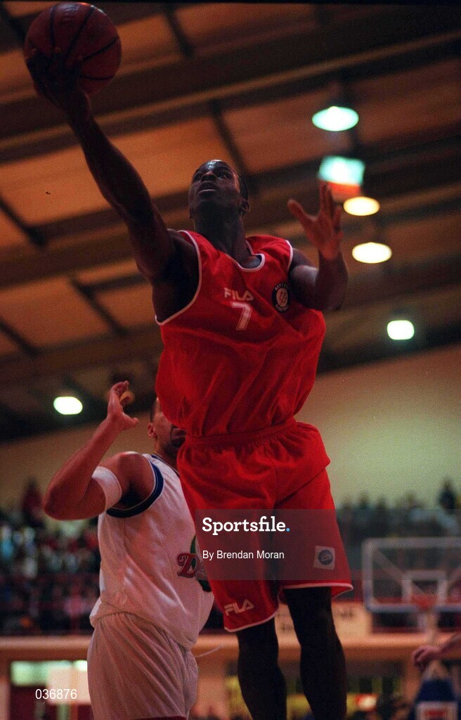 11 February 2000; Rasuel McKune of Neptune during the ESB Superleague match between Neptune and ESAT Telecom Demons at Neptune Stadium in Blackpool, Cork. Photo by Brendan Moran/Sportsfile