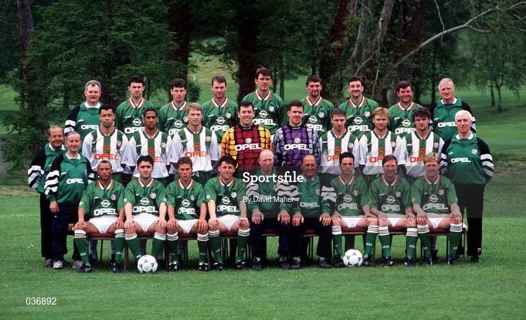 22 May 1994; The Republic of Ireland squad ahead of the 1994 FIFA World Cup Finals pictured at The Nuremore Hotel in Carrickmacross, Monaghan. Photo by David Maher/Sportsfile