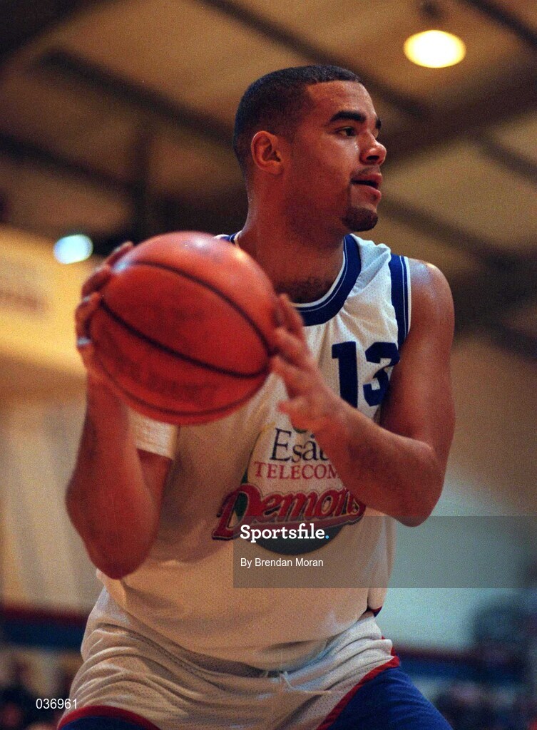 11 February 2000; John Estick of ESAT Telecom Demons during the ESB Superleague match between Neptune and ESAT Telecom Demons at Neptune Stadium in Blackpool, Cork. Photo by Brendan Moran/Sportsfile