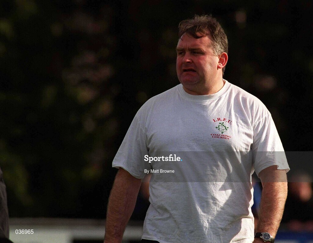 26 February 2000; Young Munster coach John Fitzgerald prior to the AIB League Division 1 match between St Mary's and Young Munster at Templeville Road in Dublin. Photo by Matt Browne/Sportsfile