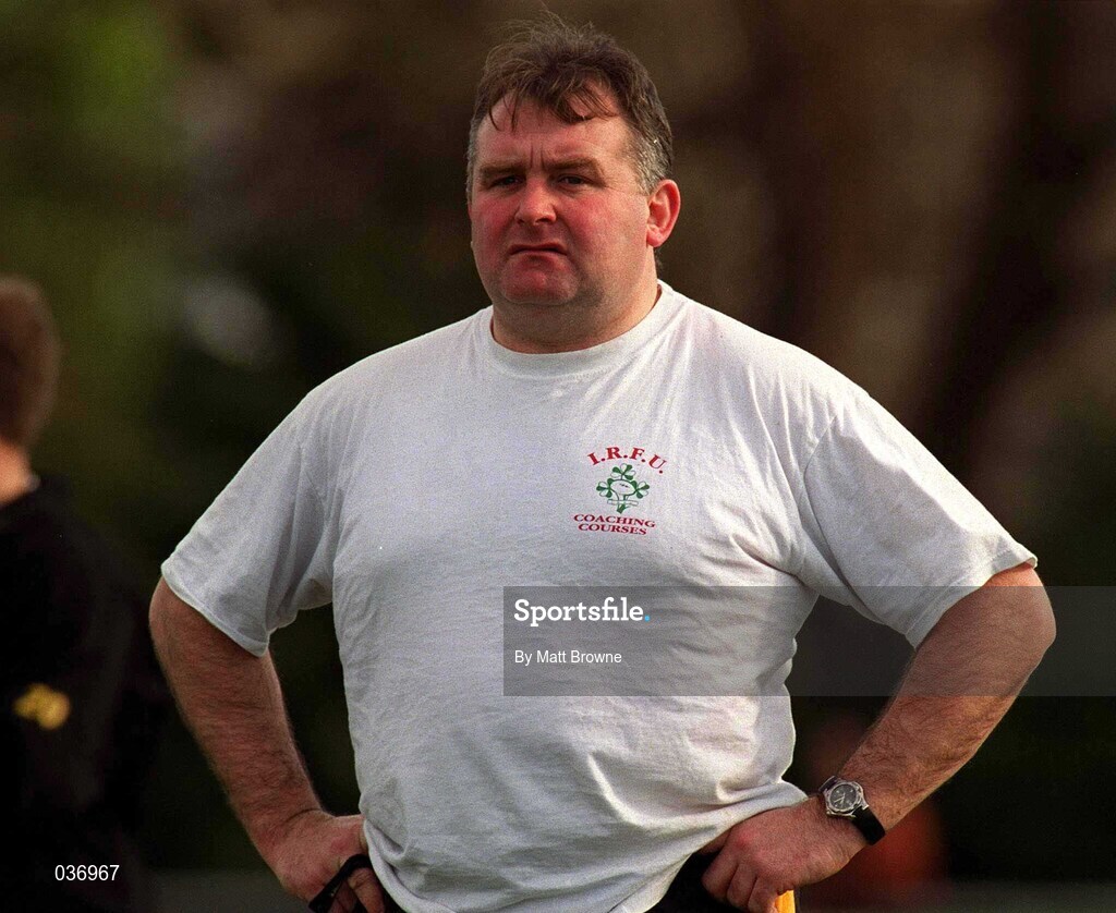 26 February 2000; Young Munster coach John Fitzgerald prior to the AIB League Division 1 match between St Mary's and Young Munster at Templeville Road in Dublin. Photo by Matt Browne/Sportsfile