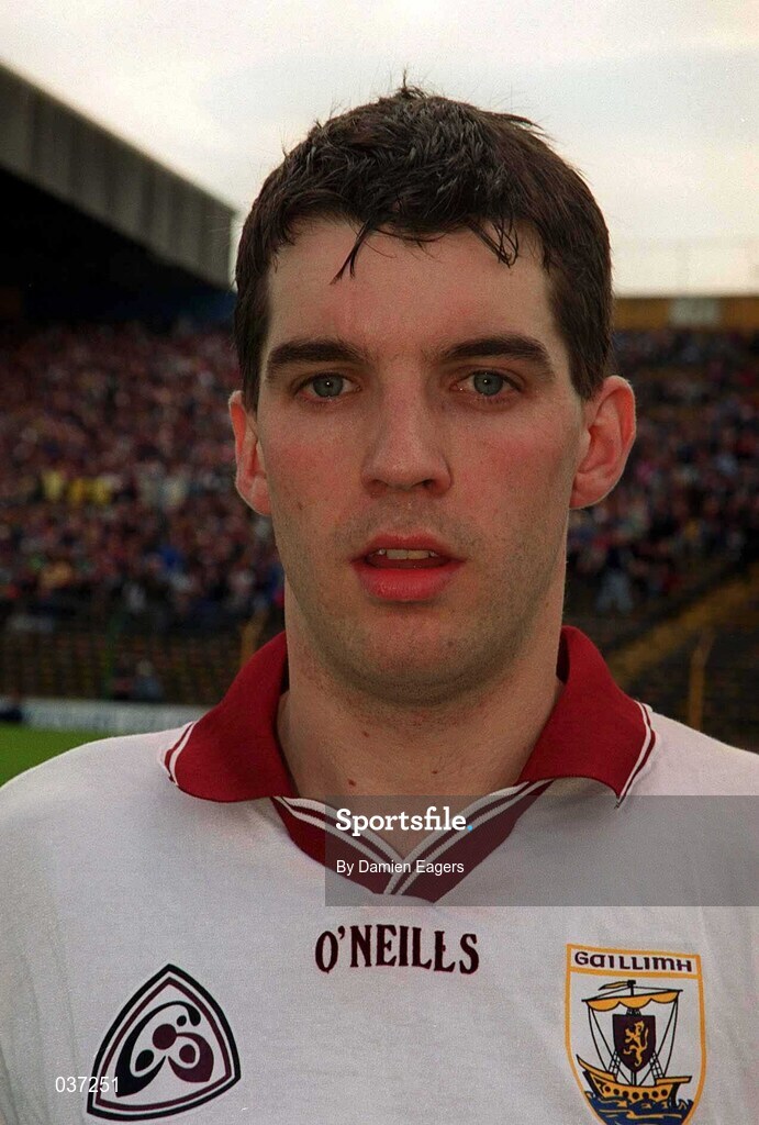 30 April 2000; Michael Crimmons of Galway prior to the Church & General National Hurling League Division 1 Semi-Final match between Galway and Waterford at Semple Stadium in Thurles, Tipperary. Photo by Damien Eagers/Sportsfile