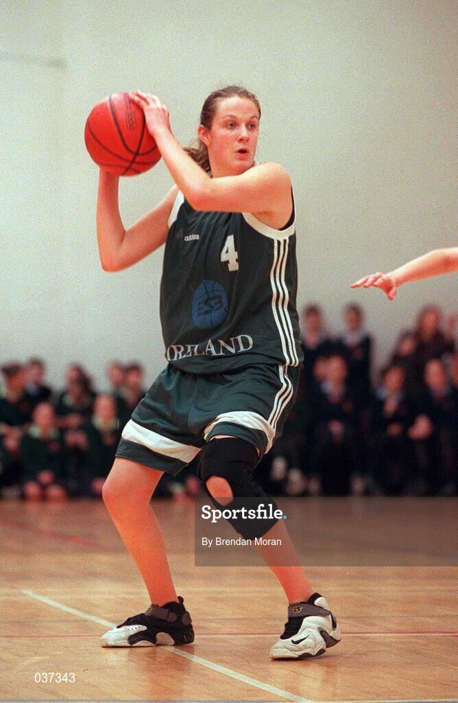 11 February 2000; Neassa O'Keeffe of Ireland during the Junior Women's International Friendly match between Ireland and England in Skibbereen, Cork. Photo by Brendan Moran/Sportsfile