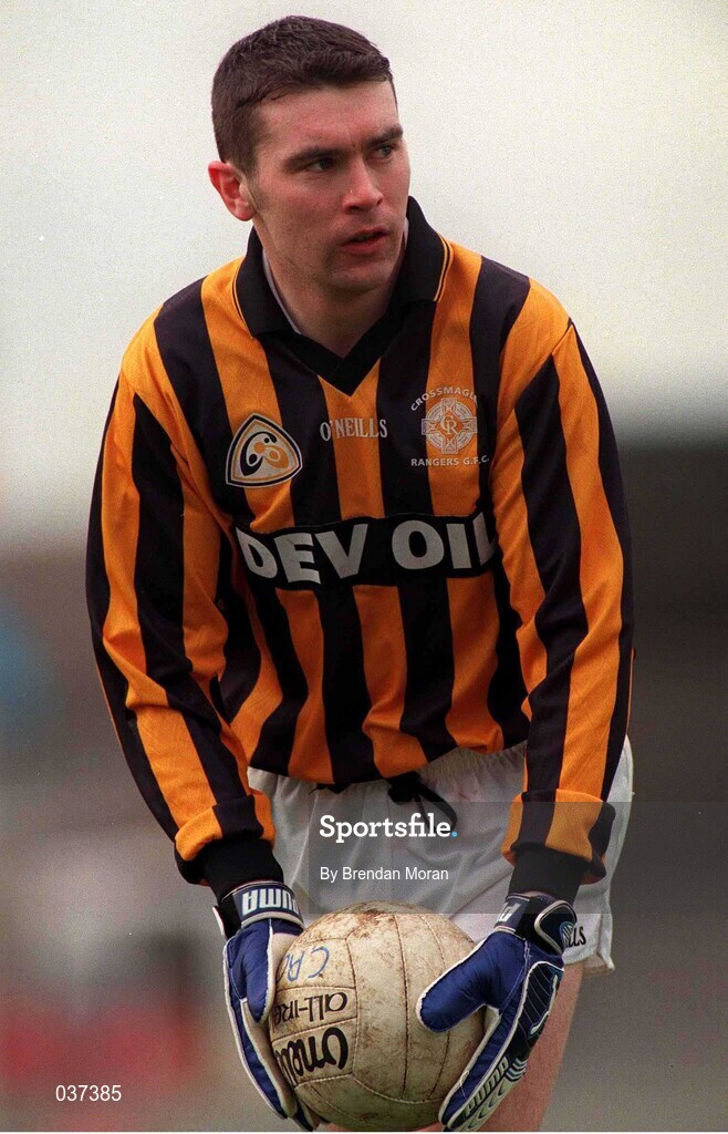 20 February 2000; Oisin McConville of Crossmaglen during the AIB All-Ireland Senior Club Football Championship Semi-Final match between Crossmaglen and UCC at Parnell Park in Dublin. Photo by Brendan Moran/Sportsfile