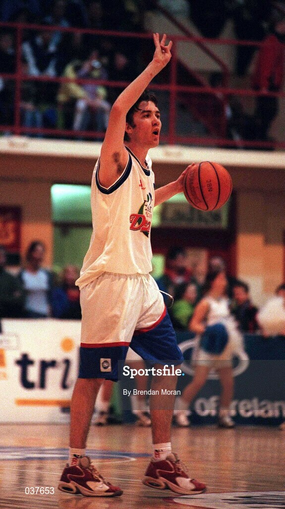 11 February 2000; Shane Coughlan of ESAT Telecom Demons during the ESB Superleague match between Neptune and ESAT Telecom Demons at Neptune Stadium in Blackpool, Cork. Photo by Brendan Moran/Sportsfile