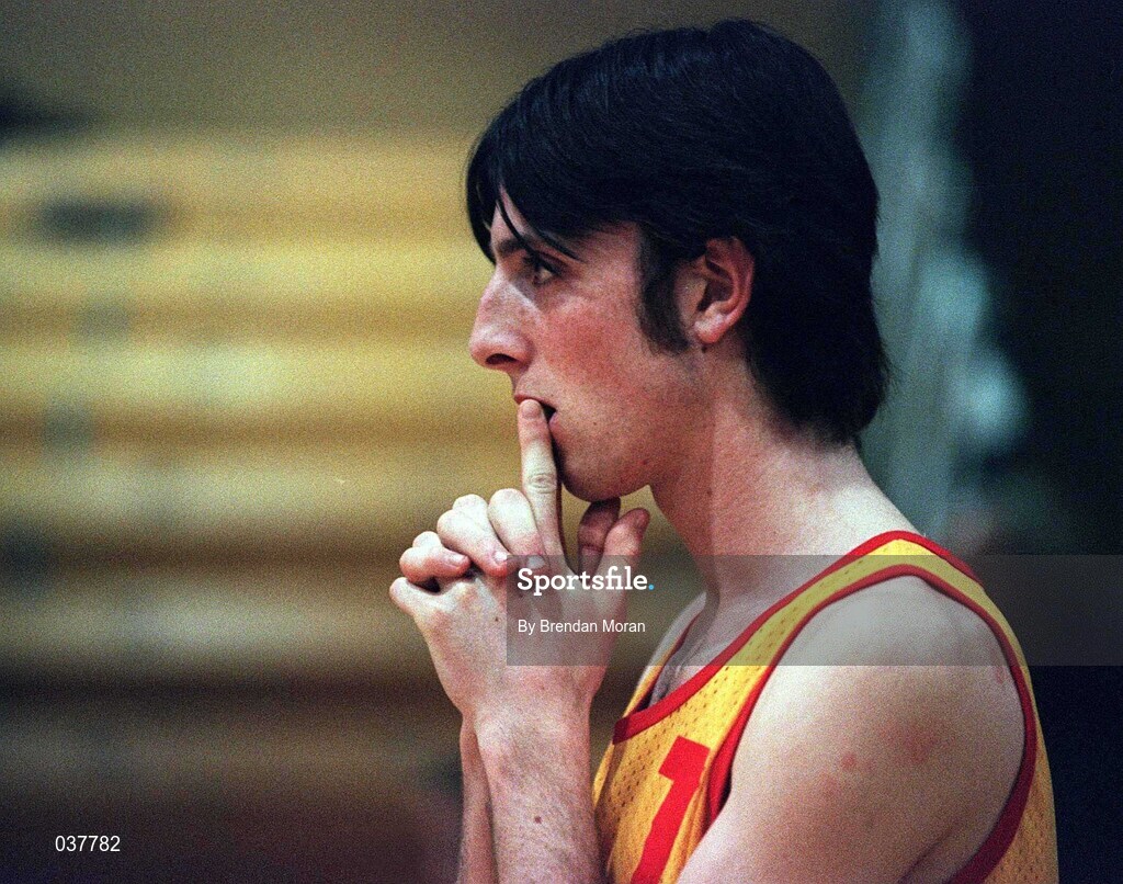 8 February 2000; Timmie Cronin of St Mary's Moyderwel looks on during the Bank of Ireland Schools Cup Boys' B Final match between St Laurence Loughlinstown and St Mary's Moyderwell at National Basketball Arena in Tallaght, Dublin. Photo by Brendan Moran/Sportsfile