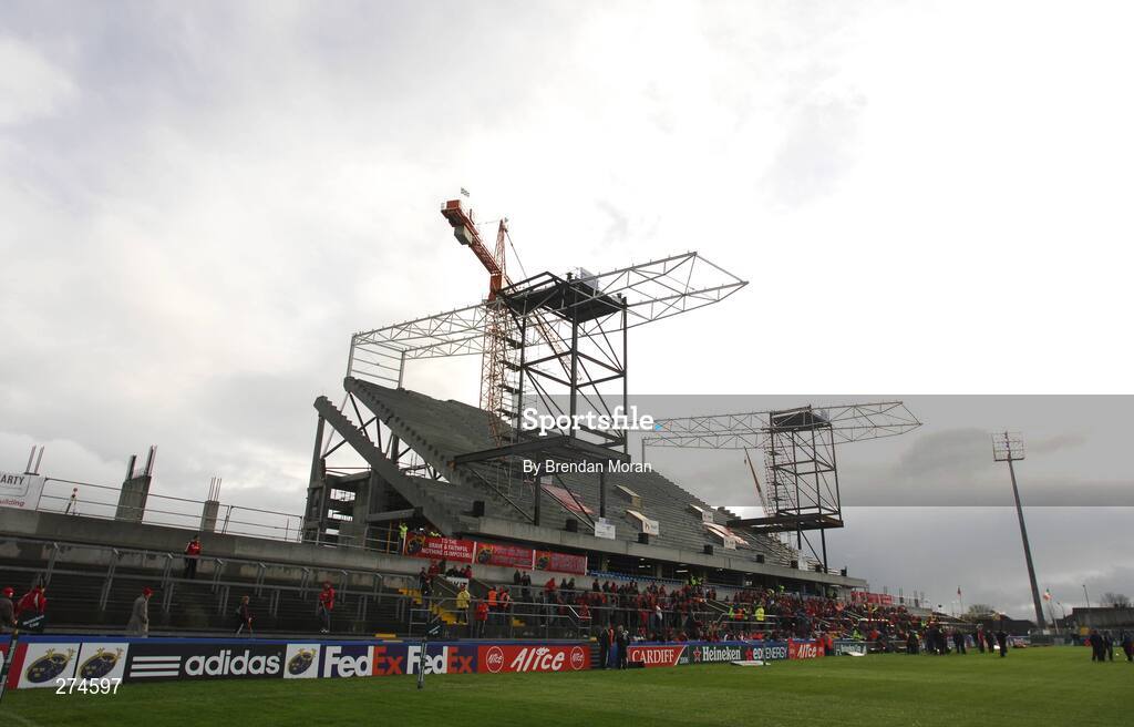18 November 2007; A general view of the redevelopment work at Thomond Park. Heineken Cup, Pool 5, Round 2, Munster v Clermont Auvergne, Thomond Park, Limerick. Picture credit; Brendan Moran / SPORTSFILE