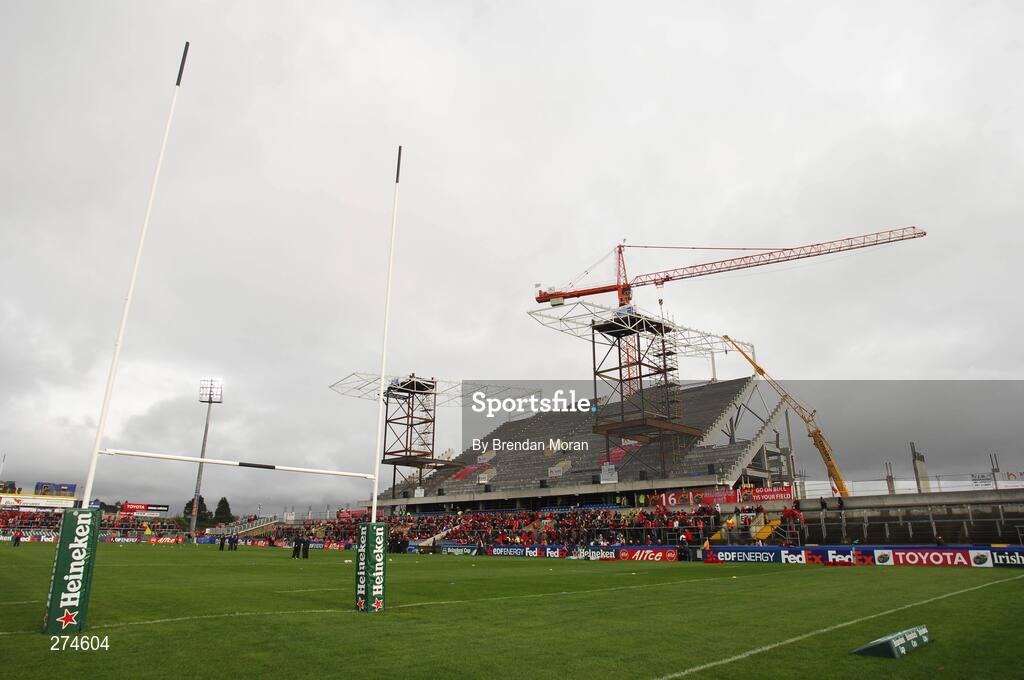 18 November 2007; A general view of the redevelopment work at Thomond Park. Heineken Cup, Pool 5, Round 2, Munster v Clermont Auvergne, Thomond Park, Limerick. Picture credit; Brendan Moran / SPORTSFILE