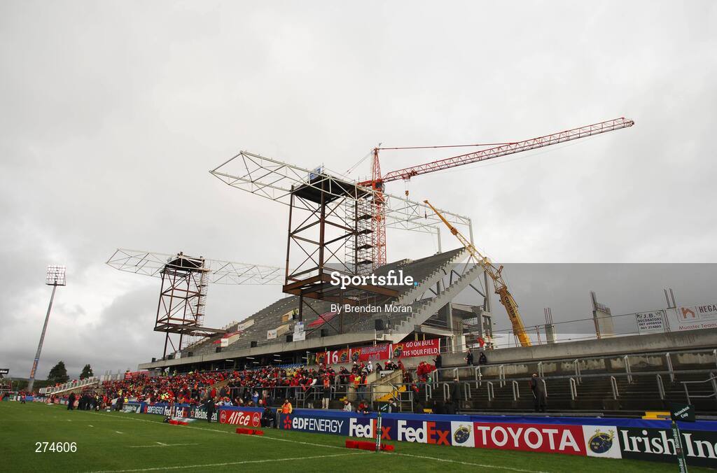 18 November 2007; A general view of the redevelopment work at Thomond Park. Heineken Cup, Pool 5, Round 2, Munster v Clermont Auvergne, Thomond Park, Limerick. Picture credit; Brendan Moran / SPORTSFILE