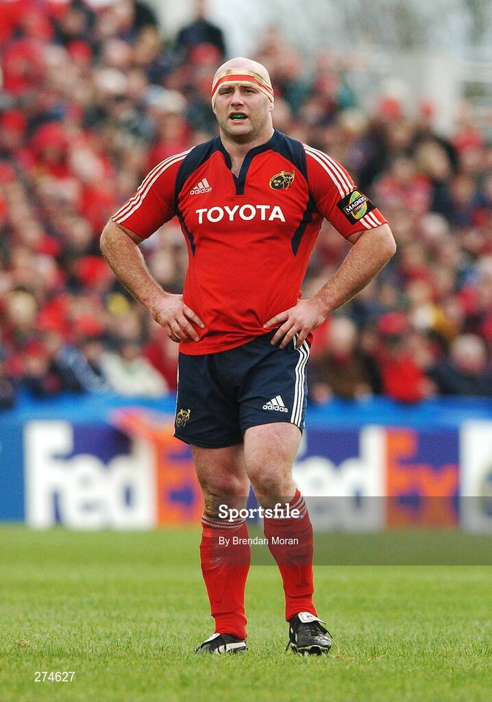 18 November 2007; John Hayes, Munster. Heineken Cup, Pool 5, Round 2, Munster v Clermont Auvergne, Thomond Park, Limerick. Picture credit; Brendan Moran / SPORTSFILE