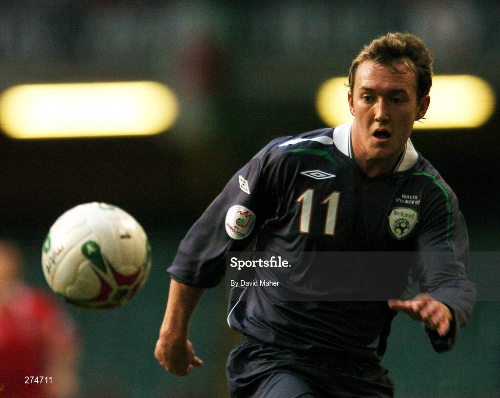 17 November 2007; Aiden McGeady, Republic of Ireland. 2008 European Championship Qualifier, Wales v Republic of Ireland, Millennium Stadium, Cardiff, Wales. Picture credit; David Maher / SPORTSFILE