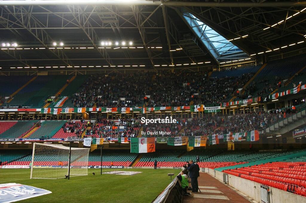 17 November 2007; Republic of Ireland supporter at the Millennium stadium. 2008 European Championship Qualifier, Wales v Republic of Ireland, Millennium Stadium, Cardiff, Wales. Picture credit; David Maher / SPORTSFILE