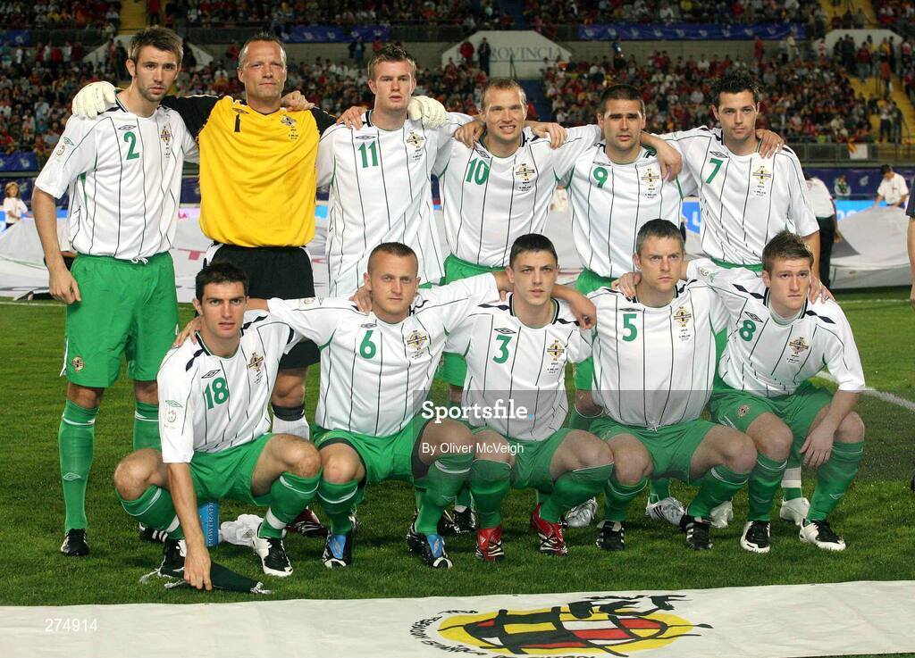 21 November 2007; The Northern Ireland team. 2008 European Championship Qualifier, Spain v Northern Ireland, Estadio de Gran Canaria, Las Palmas, Spain. Picture credit; Oliver McVeigh / SPORTSFILE