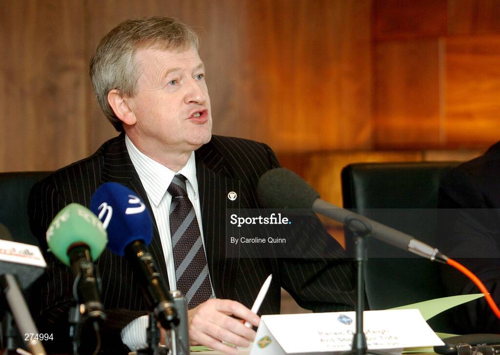 22 November 2007; Paraic Duffy speaking at a press conference when it was announced that he will succeed Liam Mulvihill as Director General (Ard Stiúrthóir) of the Association. Croke Park, Dublin. Picture credit; Caroline Quinn / SPORTSFILE