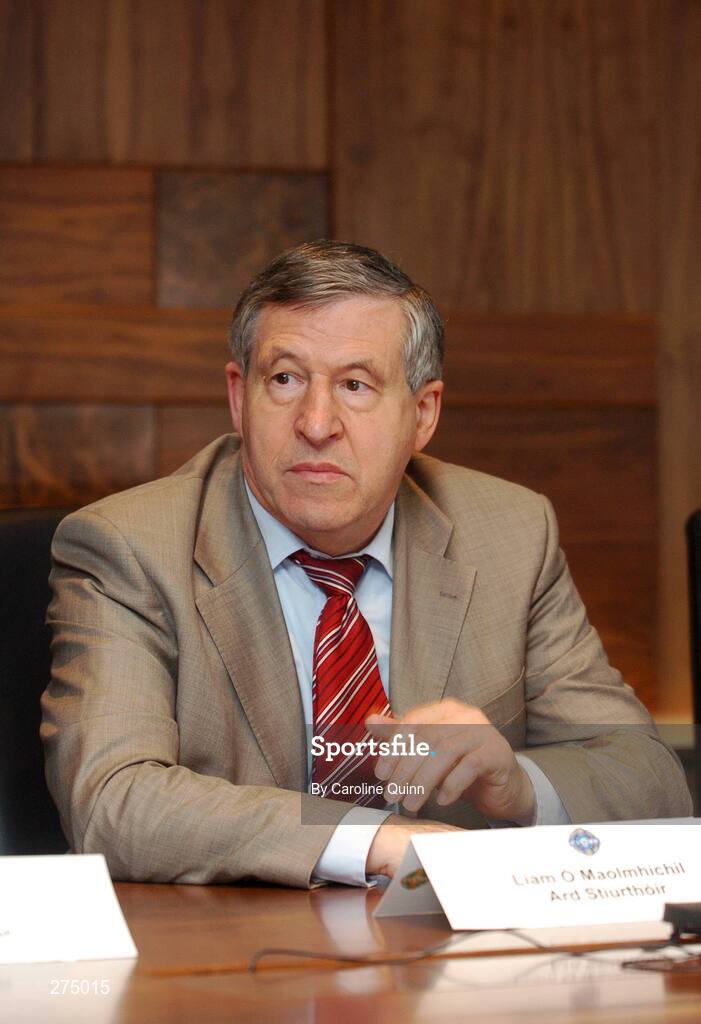 22 November 2007; Liam Mulvihill at a press conference to announce that Paraic Duffy, from Scotstown, Co Monaghan, will succeed him as Director General  (Ard Stiúrthóir) of the Association. Croke Park, Dublin. Picture credit; Caroline Quinn / SPORTSFILE