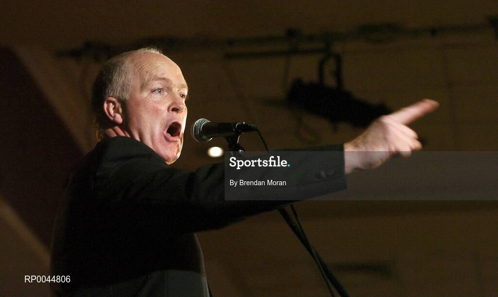 17 November 2007; Former Dublin footballer Barney Rock performing at the 2007 O'Neills/TG4 Ladies Gaelic Football All-Star Awards.  Citywest Hotel, Conference, Leisure & Golf Resort, Saggart, Co Dublin. Picture credit: Brendan Moran / SPORTSFILE  *** Local Caption ***