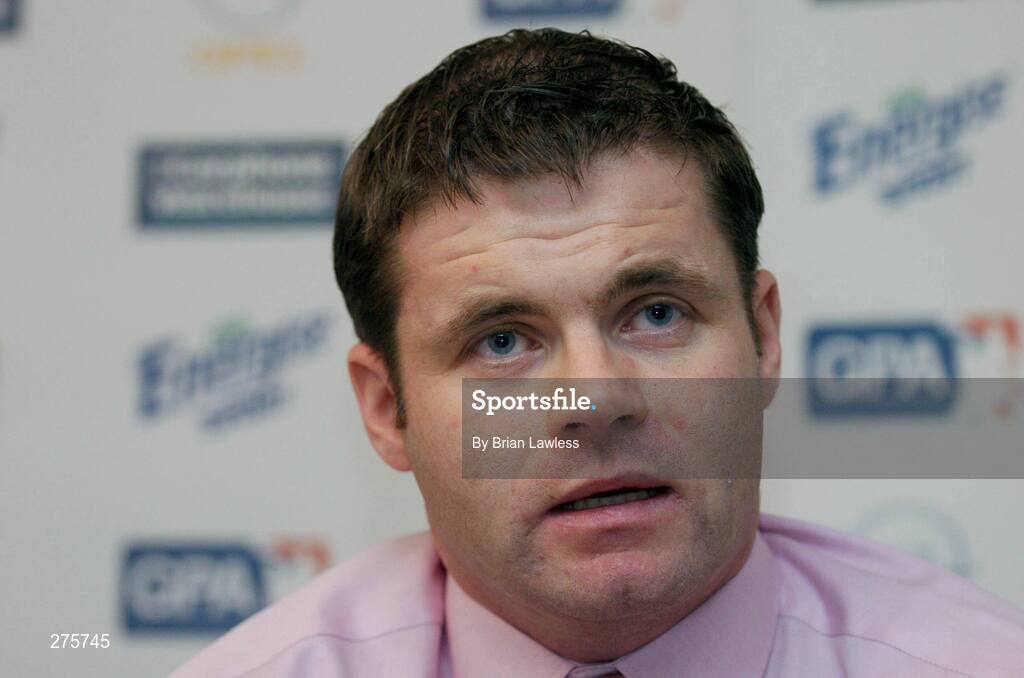 29 November 2007; Dessie Farrell, GPA Chief Executive, at a press conference to announce the agreement between the Minister for Arts, Sport and Tourism and the Irish Sports Council, GAA and GPA to recognise the contribution of Senior Inter-County Players and additional costs associated with enhancing team performance. The decision taken by the Minister for Arts, Sport and Tourism, Mr Seamus Brennan TD is to provide the sum of 3.5m euro to fund an Annual Team Performance Scheme and an Annual Support Scheme for inter-county GAA players. Jury's Croke Park Hotel, Jones's Road, Dublin. Picture credit; Brian Lawless / SPORTSFILE