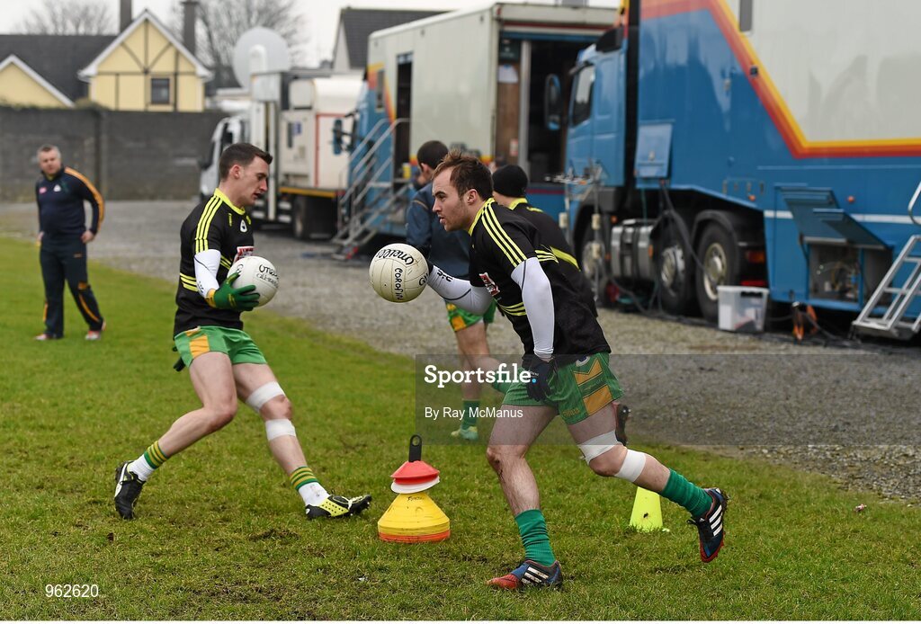 14 February 2015; Angus Lawless, Corofin, during the warmup on the back pitch. AIB GAA Football All-Ireland Senior Club Championship, Semi-Final, Corofin v St Vincent's. O'Connor Park, Tullamore, Co. Offaly. Picture credit: Ray McManus / SPORTSFILE