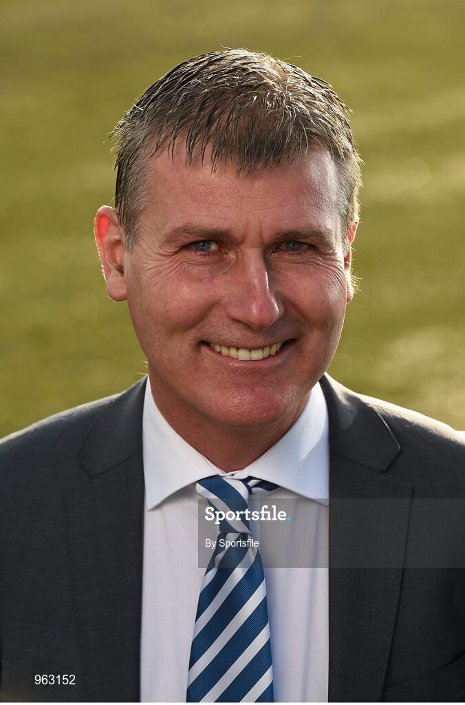 15 February 2015; Stephen Kenny, manager, Dundalk. Dundalk Squad and Player Portraits, Oriel Park, Dundalk, Co. Louth. Photo by Sportsfile