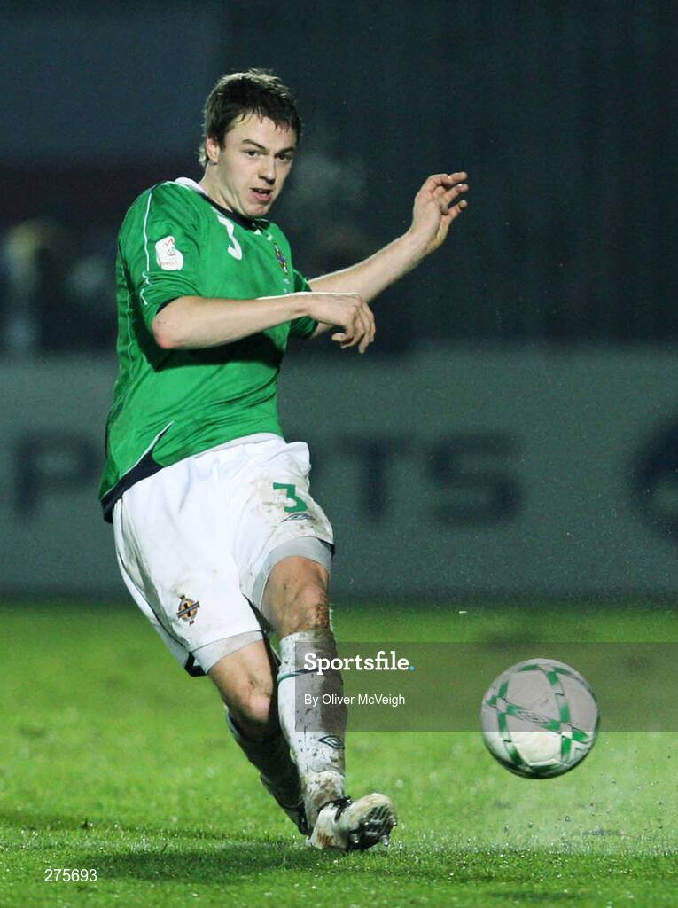 17 November 2007; Jonny Evans, Northern Ireland. 2008 European Championship Qualifier, Northern Ireland v Denmark, Windsor Park, Belfast, Co. Antrim. Picture credit; Oliver McVeigh / SPORTSFILE